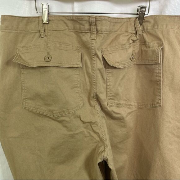 Lands End Khaki Pants Women’s 22W Flat Front Pockets - Picture 6 of 9